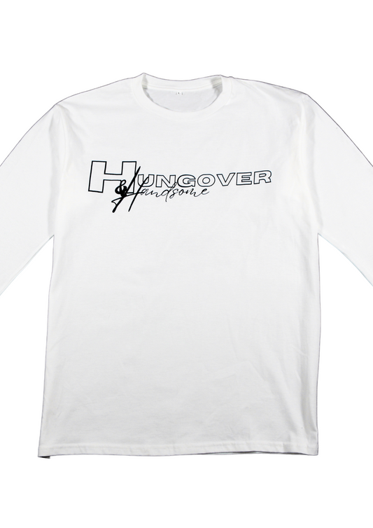 Hungover & Handsome Long Sleeve - White